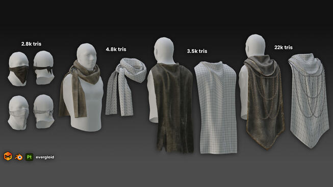 designed in marvelous designer, retopologized in blender, textured in substance painter, playable in skyrim / aug~sep 2024