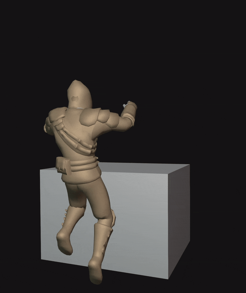 'Ledge Catch' animation for EVG Animated Traversal, intended for procedural systems. - July 2024